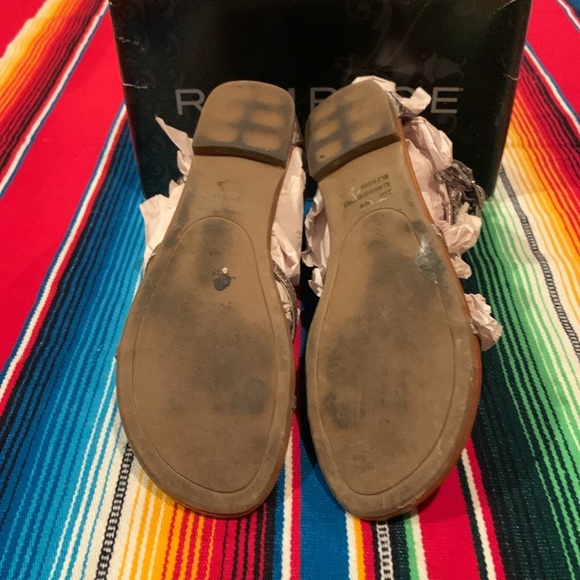 Rampage gladiator beaded pewter strappy sandals Jemmy style - Picture 5 of 5